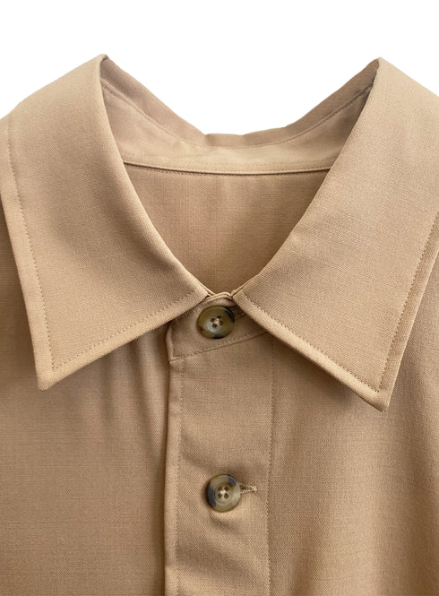 C/O. 尾州ウール ビッグシルエットシャツ/Bishu wool big silhouette shirt